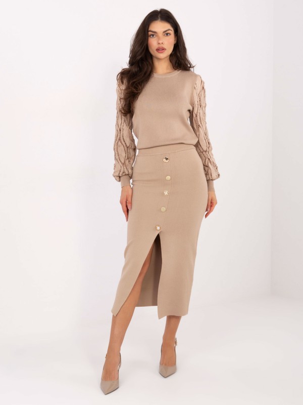 Sijonas-PM-SD-YIS1059.71-tamsiai smėlio spalvos