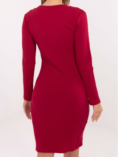 Suknelė-RV-SK-A1049.99-bordo spalvos