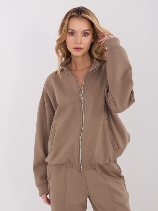 Džemperis-SM-BL-A1562.33-tamsiai smėlio spalvos