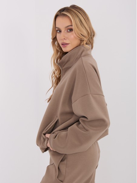 Džemperis-SM-BL-A1562.33-tamsiai smėlio spalvos