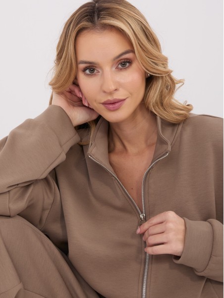 Džemperis-SM-BL-A1562.33-tamsiai smėlio spalvos