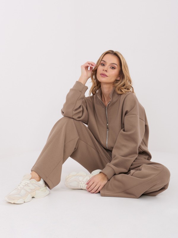 Džemperis-SM-BL-A1562.33-tamsiai smėlio spalvos