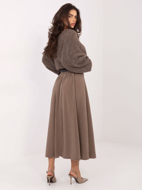 Sijonas-IT-SD-FL9850.12-tamsiai smėlio spalvos