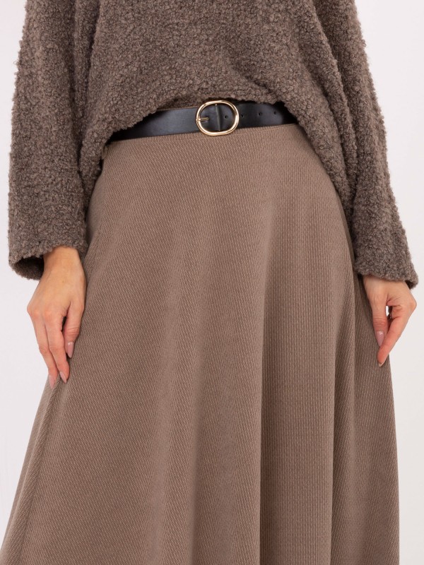 Sijonas-IT-SD-FL9850.12-tamsiai smėlio spalvos