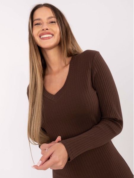 Suknelė-RV-SK-A1050.08-tamsiai ruda