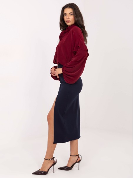 Sijonas-IT-SD-FL7393.26-tamsiai mėlynas