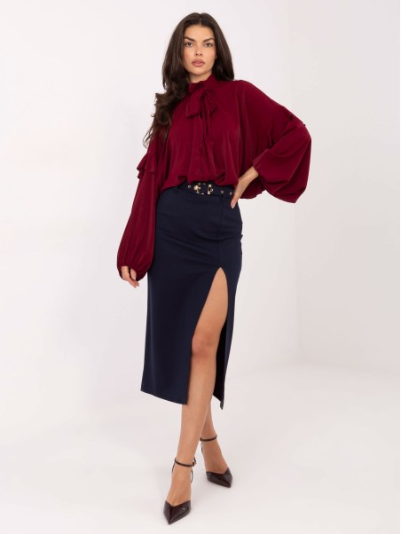 Sijonas-IT-SD-FL7393.26-tamsiai mėlynas