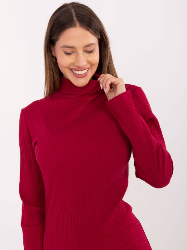 Suknelė-RV-SK-A1048.83-bordo spalvos