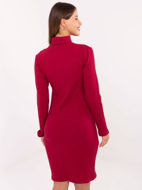 Suknelė-RV-SK-A1048.83-bordo spalvos 2
