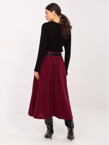 Sijonas-IT-SD-FL9850.12-bordo spalvos