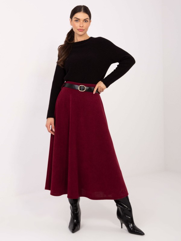 Sijonas-IT-SD-FL9850.12-bordo spalvos