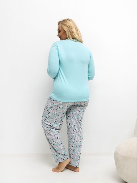 Pižama-DU-KN-FP-502.97-mėtos spalvos