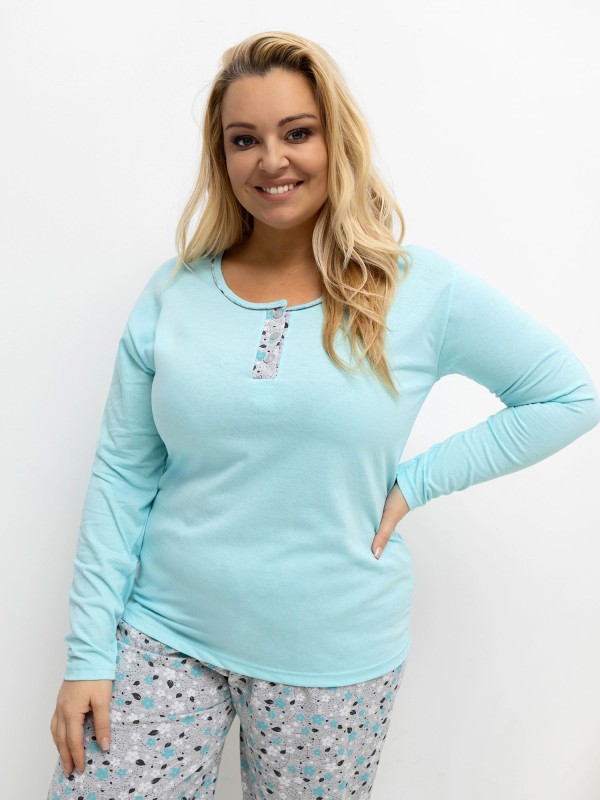 Pižama-DU-KN-FP-502.97-mėtos spalvos 2