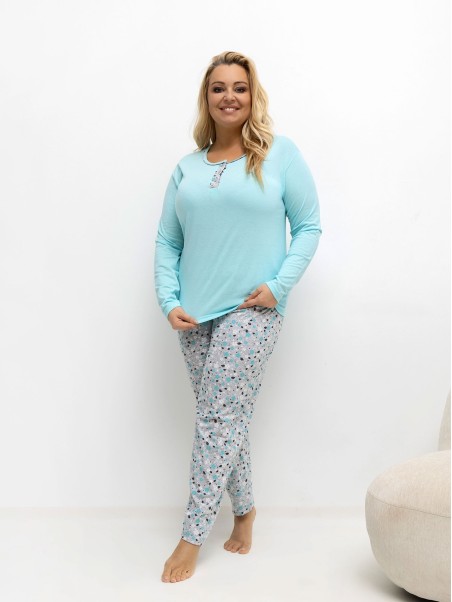Pižama-DU-KN-FP-502.97-mėtos spalvos