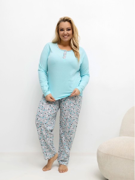 Pižama-DU-KN-FP-502.97-mėtos spalvos