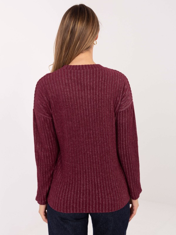 Megztinis-RV-SW-A1026.52-bordo spalvos 2