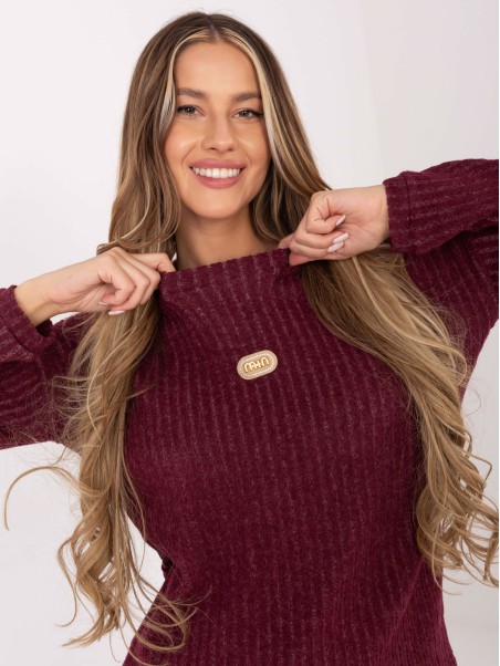 Megztinis-RV-SW-A1026.52-bordo spalvos