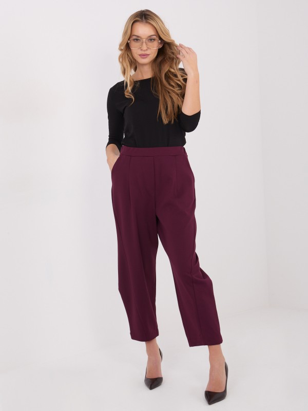 Kelnės-IT-SP-FL8557.46-bordo spalvos