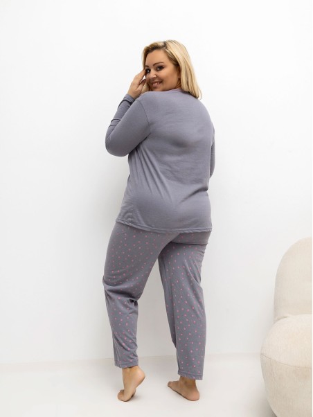 Pižama-DU-PI-FP-505.05P-tamsiai pilka