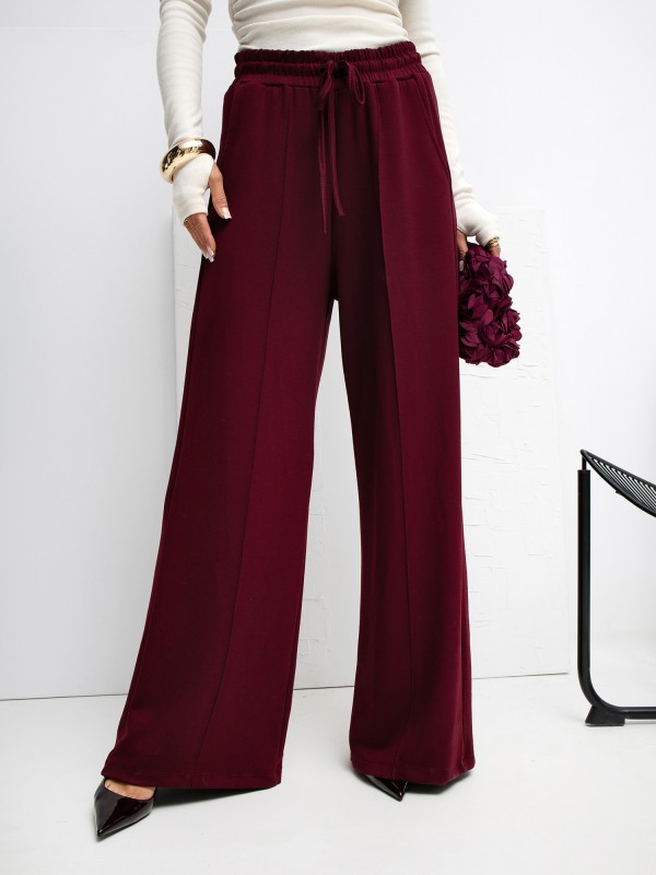 Sportinės kelnės-RV-DR-A1061.80-bordo spalvos