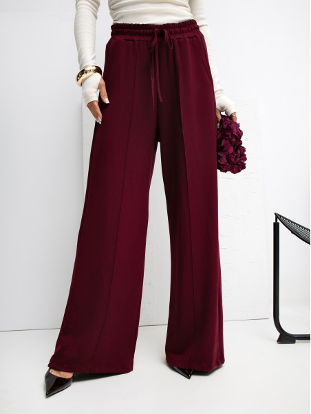 Sportinės kelnės-RV-DR-A1061.80-bordo spalvos