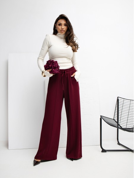 Sportinės kelnės-RV-DR-A1061.80-bordo spalvos