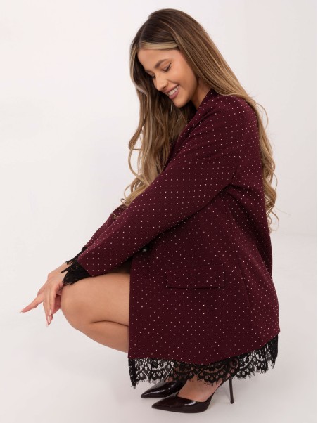 Švarkas-IT-MA-FL9916-1.07P-bordo spalvos