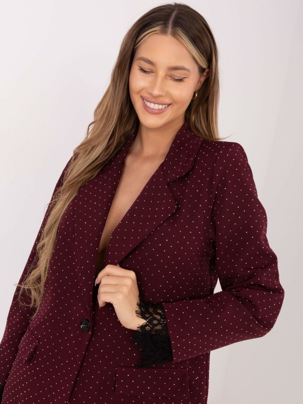 Švarkas-IT-MA-FL9916-1.07P-bordo spalvos