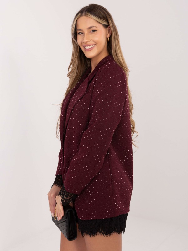 Švarkas-IT-MA-FL9916-1.07P-bordo spalvos