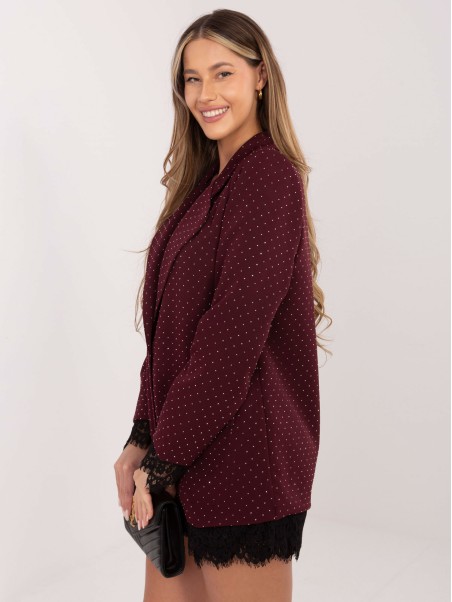 Švarkas-IT-MA-FL9916-1.07P-bordo spalvos