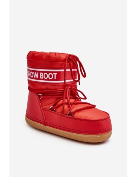 Women's lace-up snow boots Red Soia