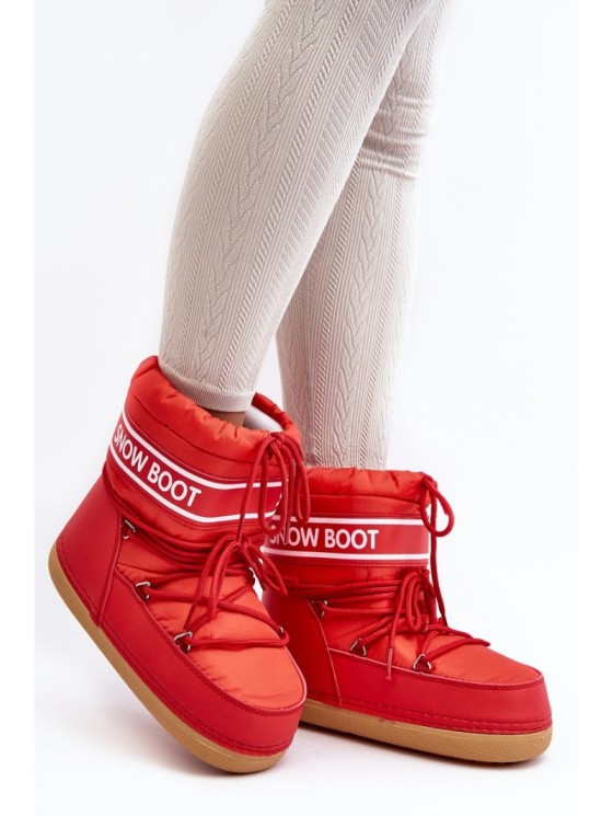 Women's lace-up snow boots Red Soia 2
