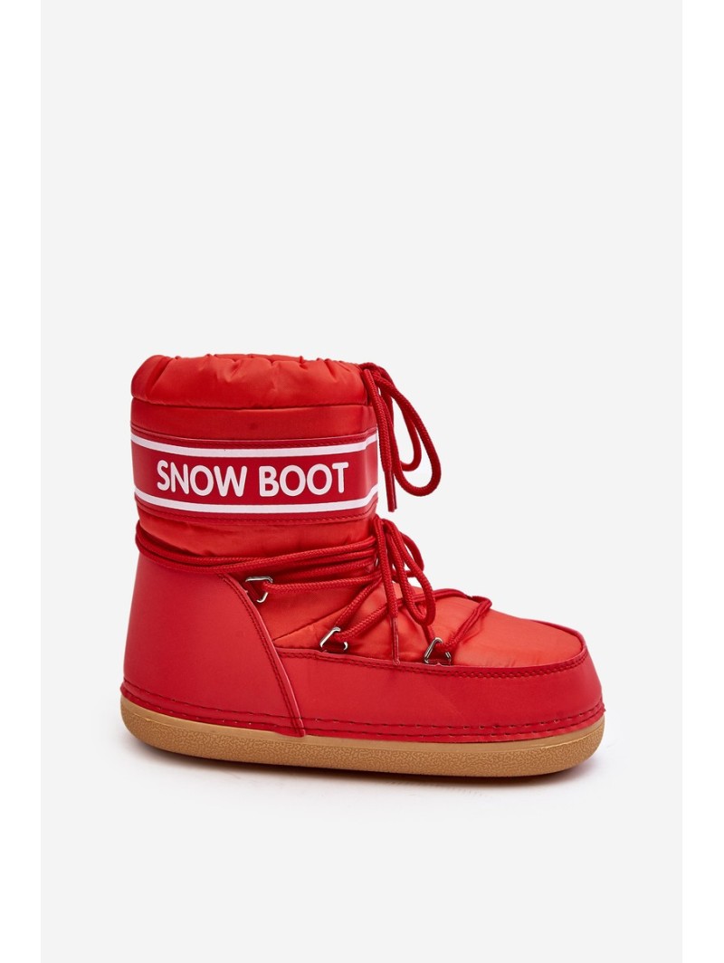 Women's lace-up snow boots Red Soia
