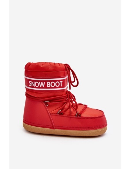 Women's lace-up snow boots Red Soia