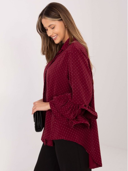 Marškinėliai-IT-KS-8381-1.64-bordo spalvos