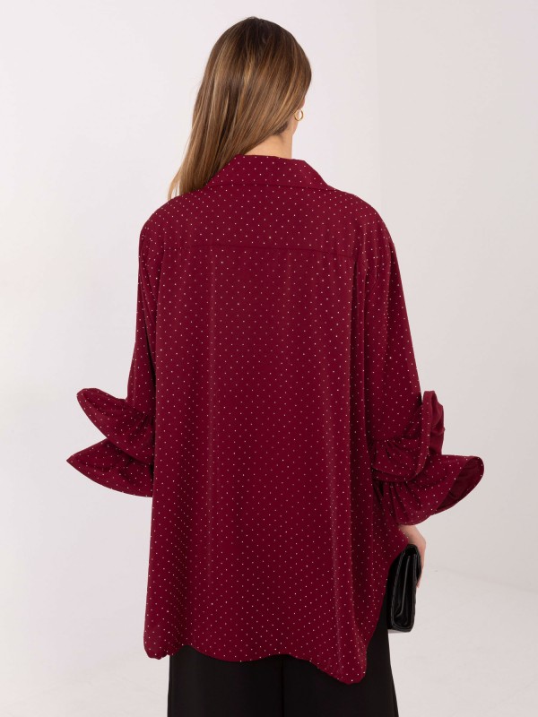 Marškinėliai-IT-KS-8381-1.64-bordo spalvos