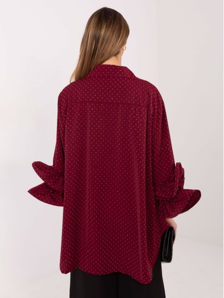 Marškinėliai-IT-KS-8381-1.64-bordo spalvos
