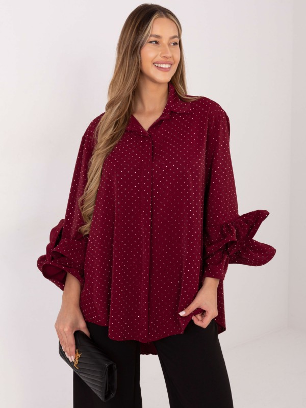 Marškinėliai-IT-KS-8381-1.64-bordo spalvos