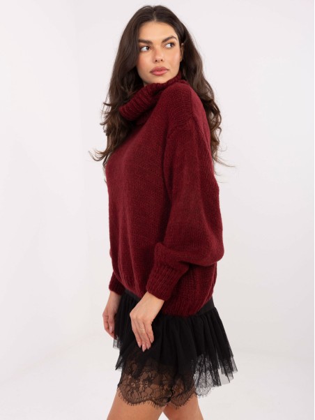 Megztinis-IN-SW-3176.26-bordo spalvos