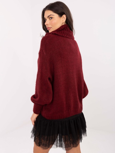 Megztinis-IN-SW-3176.26-bordo spalvos 2