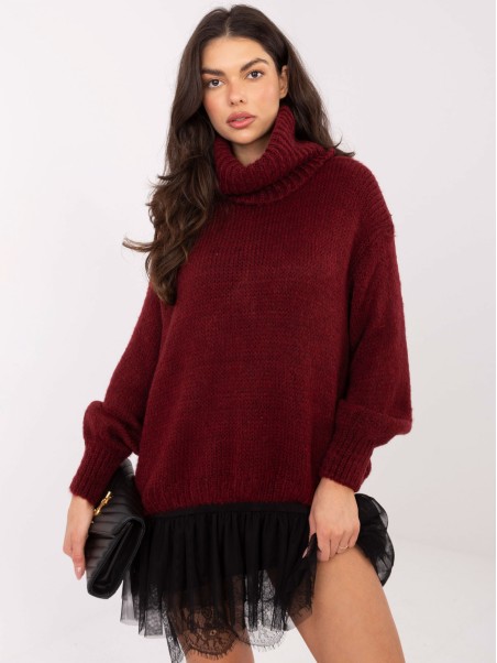 Megztinis-IN-SW-3176.26-bordo spalvos