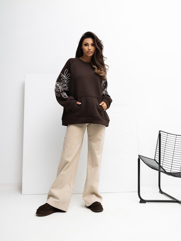 Džemperis-RV-BL-A1042.25-tamsiai rudas