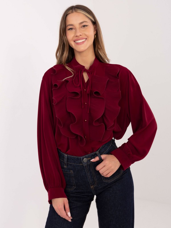 Marškinėliai-IT-KS-29033.87-bordo spalvos