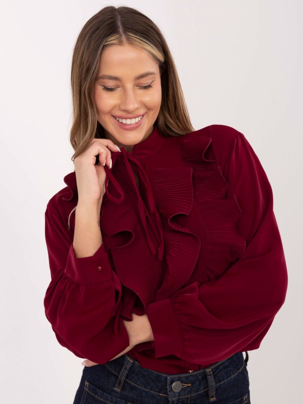 Marškinėliai-IT-KS-29033.87-bordo spalvos