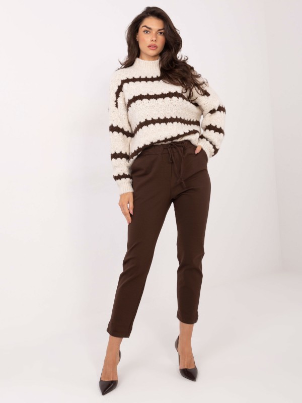 Kelnės-IT-SP-FL7690.64-tamsiai rudos