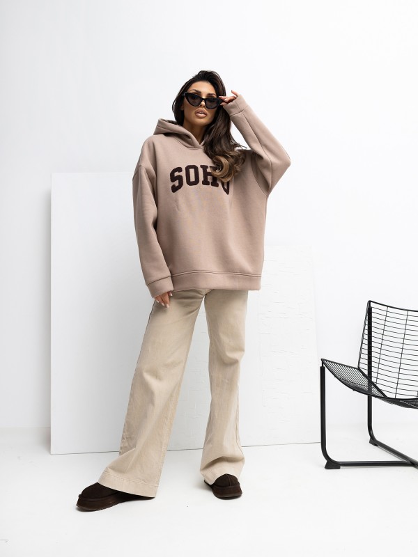 Džemperis-RV-BL-A1043.17-tamsiai smėlio spalvos