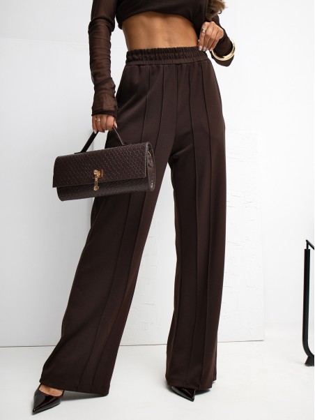 Sportinės kelnės-RV-DR-A1062.48-tamsiai rudos