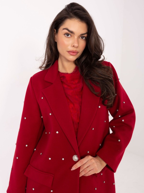 Švarkas-IT-MA-18365.97-bordo spalvos