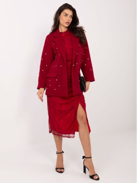 Švarkas-IT-MA-18365.97-bordo spalvos