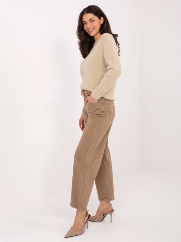 Džinsai-VM-SP-J1571-6.08-tamsiai smėlio spalvos